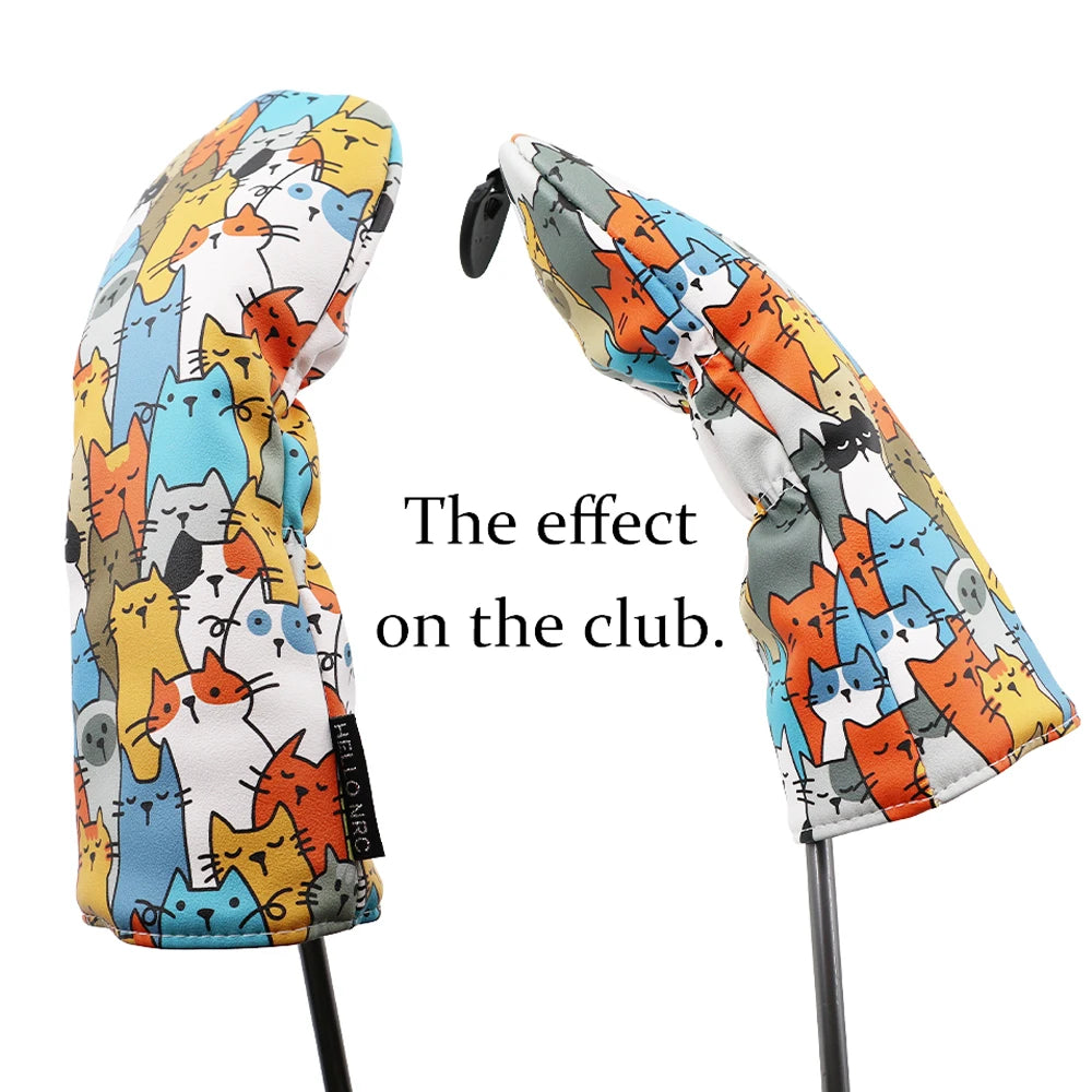 Custom Golf Club Cover Logo, Magnetic Clasp, Graffiti Style