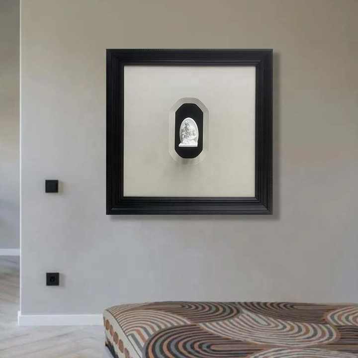 JZ Home Decor Abstract Multimedia Art Frame Laser Cut Wood 3D Hand Painted Fashion Color Wall Art 
