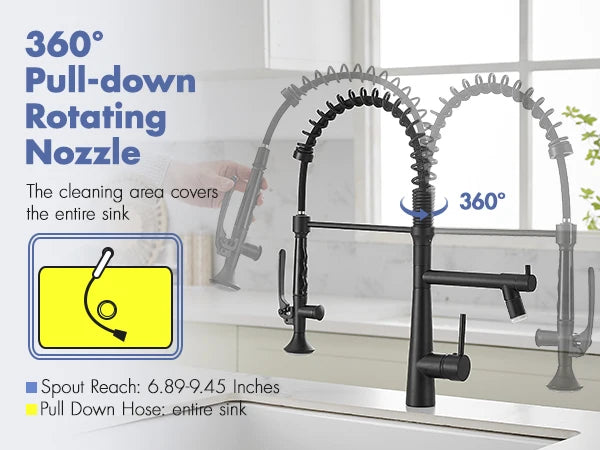 Solid Brass Black Industrial Camper Laundry Utility Rv Wet Bar Kitchen Faucet Kitchen Accessories Ceramic Modern Contemporary