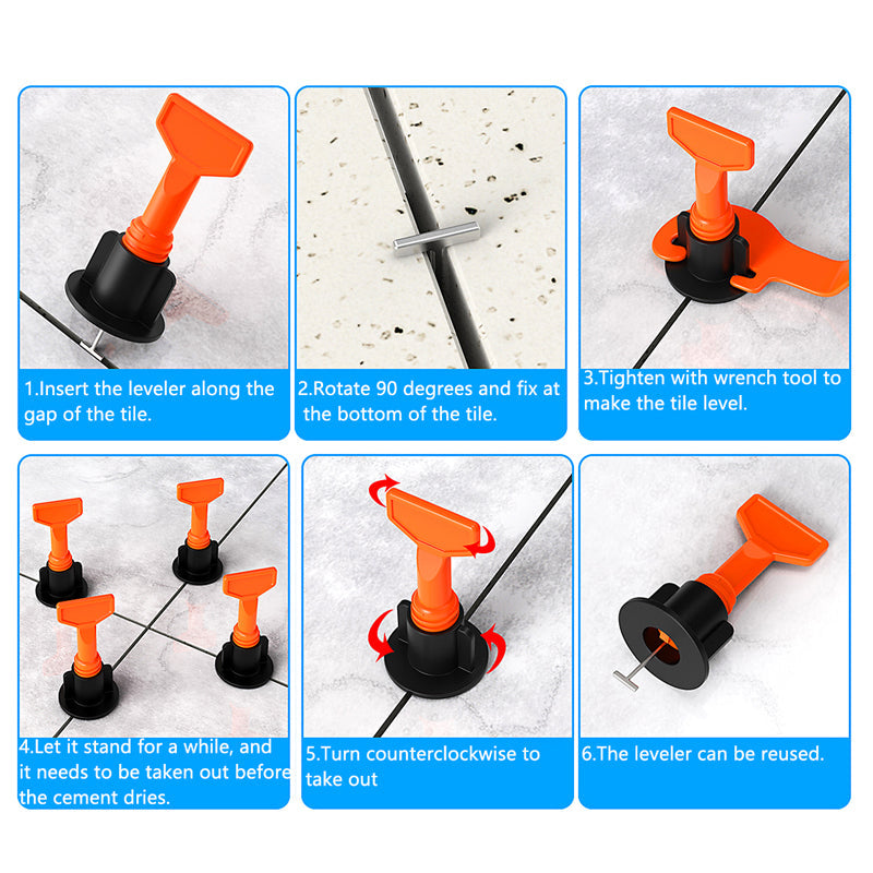 Installation kit and plastic wedges for tiles 