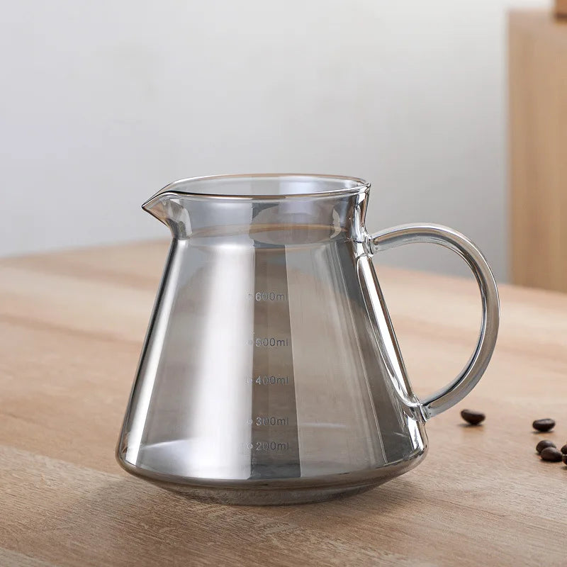 Bình Pha Cà Phê Thủy Tinh Chịu Nhiệt 600ml Mới