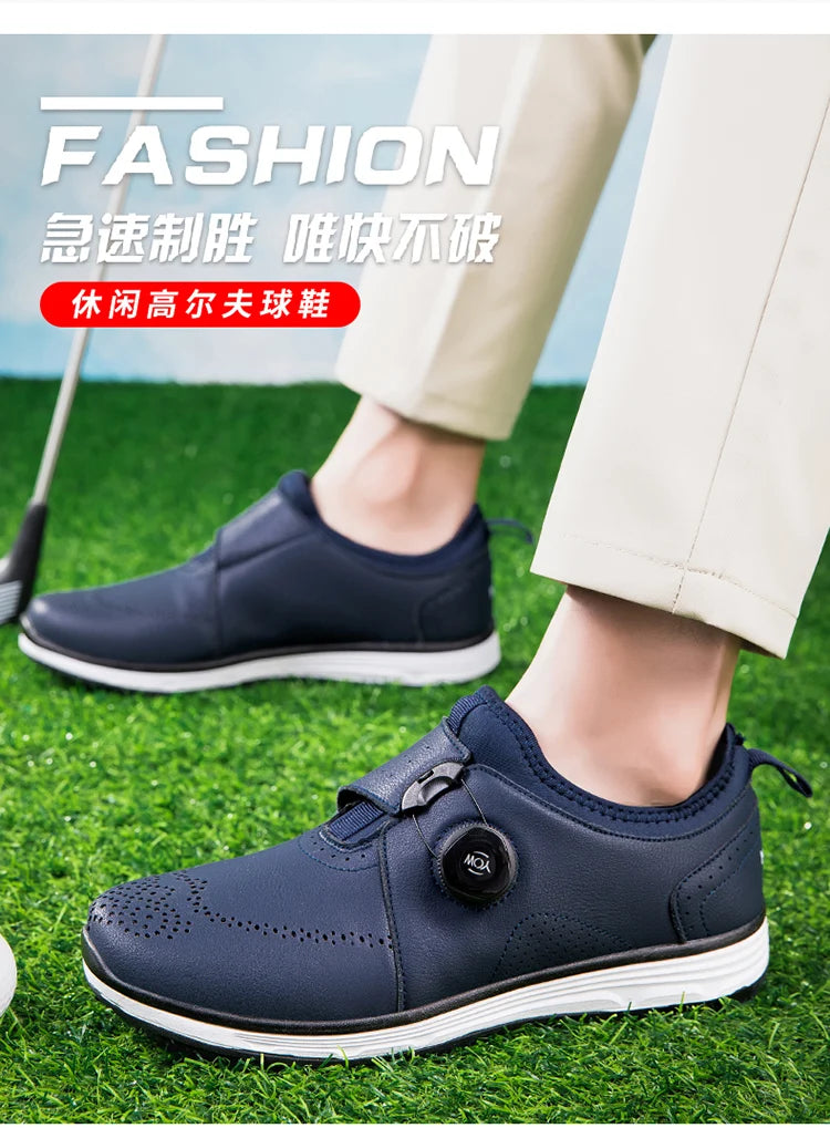 Giày Golf Nam Da Mềm Thoáng Khí Đi Bộ Mùa Hè