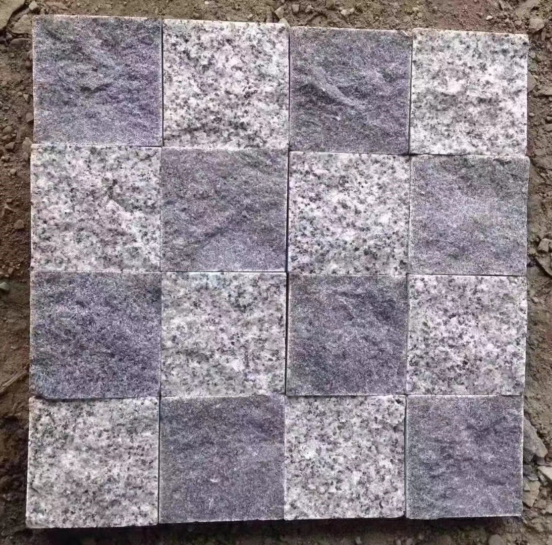 Durable grey granite paving stones, custom shapes 