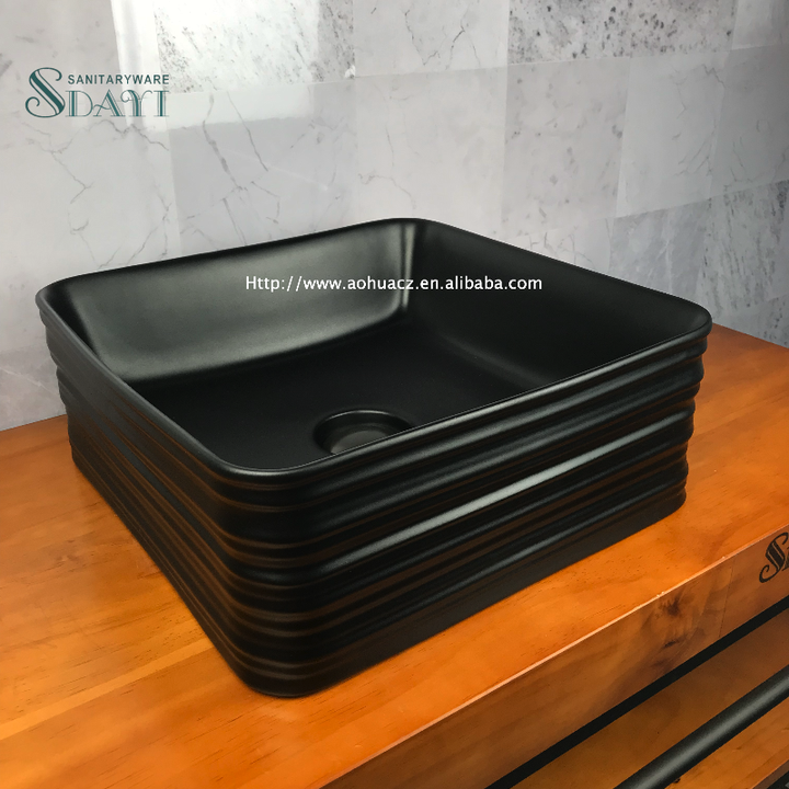 SDAYI Matte black sanitary ware Toilet Lavabo Kitchen cabinet Sink Wash basin 