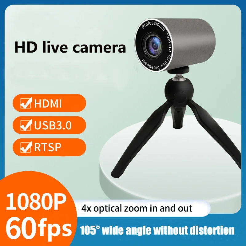 Conference Camera PTZ 1080P 60FPS 10X Zoom USB 3.0