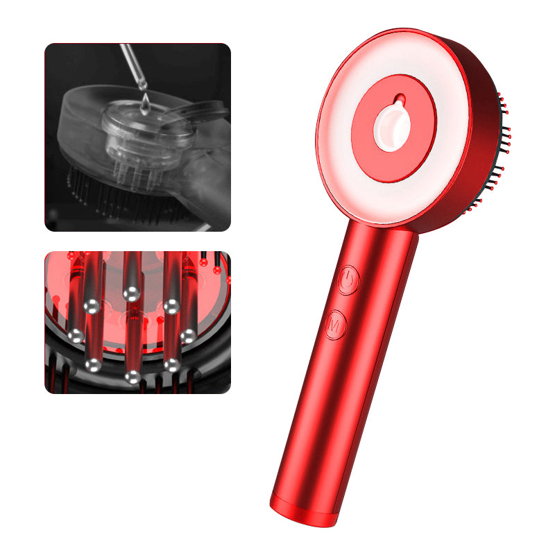 Red light hair growth electric comb Hair conditioner dispenser Hair straightening comb 