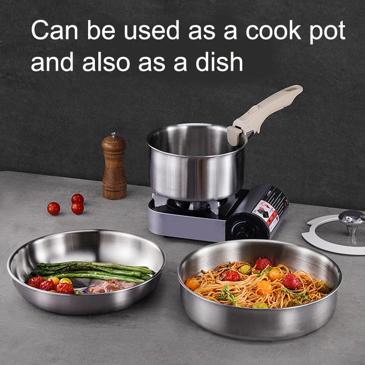 Bộ Nồi Inox 316 Kèm Xửng, Tay Cầm Tháo Rời Tiện Lợi