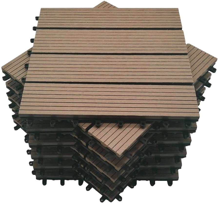DIY outdoor decking panels made of wood plastic composite material 