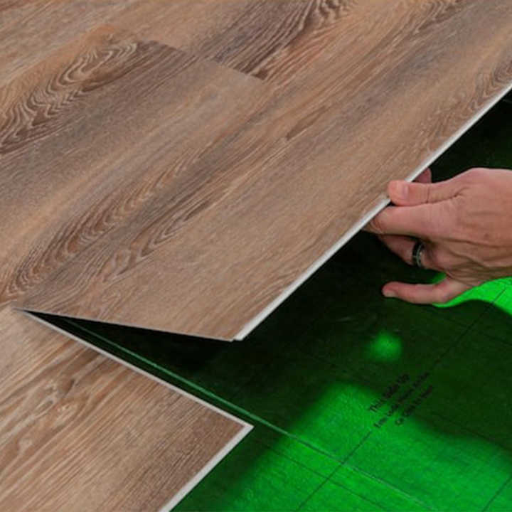 UV coated vinyl floor tiles, Spc vinyl flooring, luxury rigid core Spc vinyl flooring 22mm thick, with underlay 