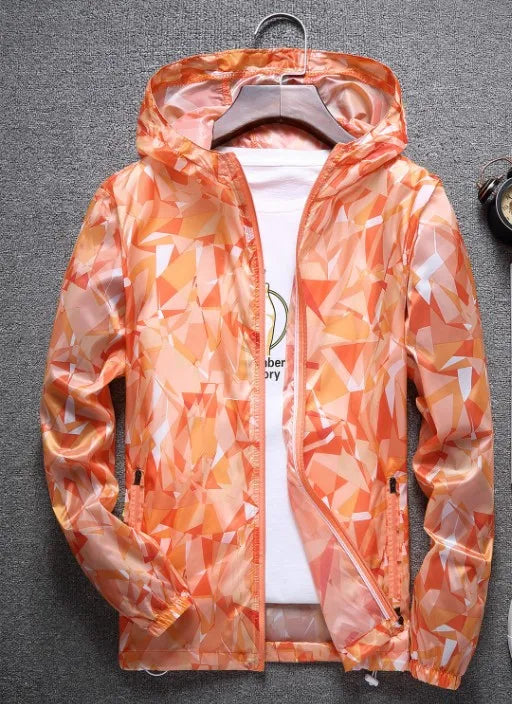 Unisex Camouflage Raincoat Windproof, Anti-UV, Outdoor