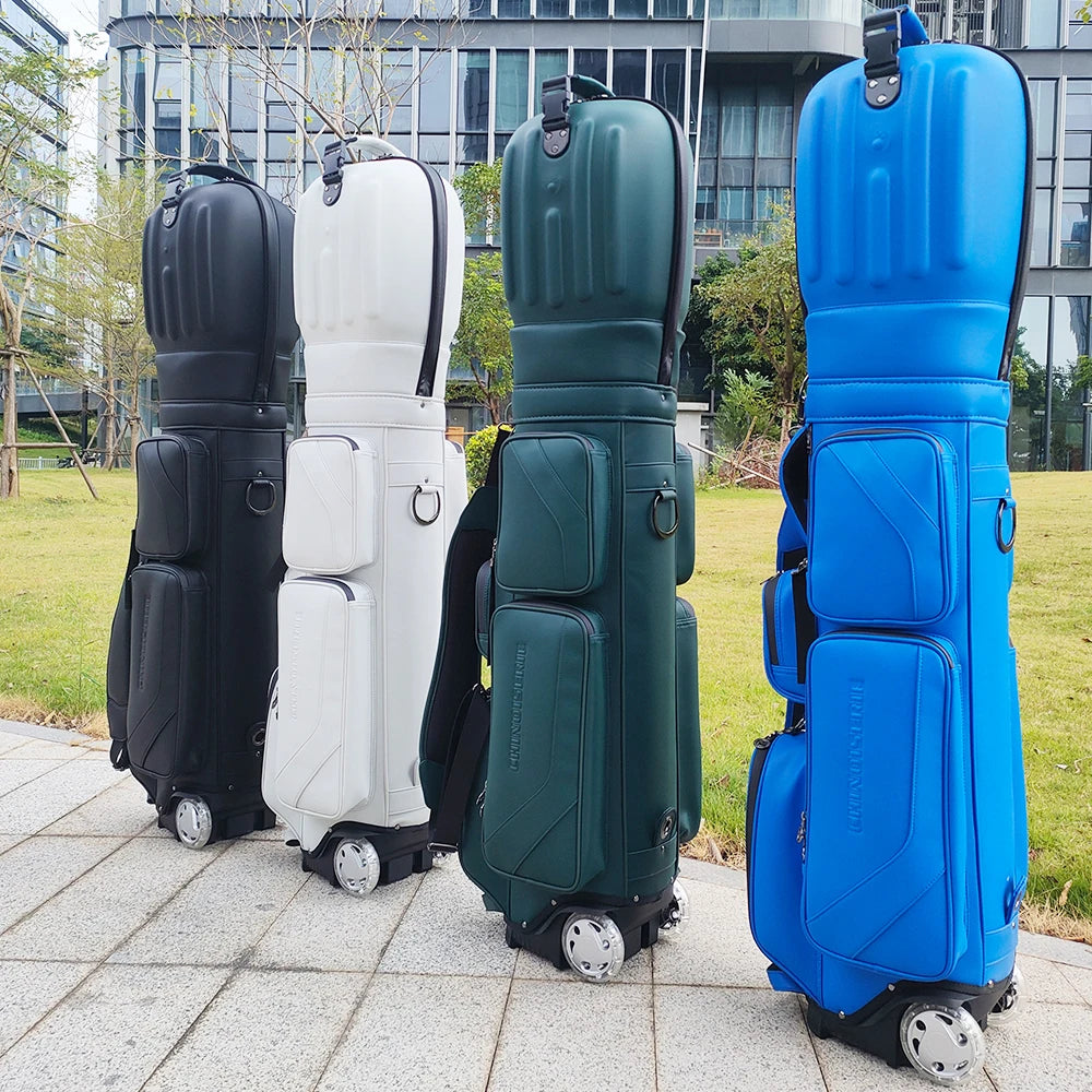 High Quality PU Waterproof Travel Golf Bag with Embroidered Logo