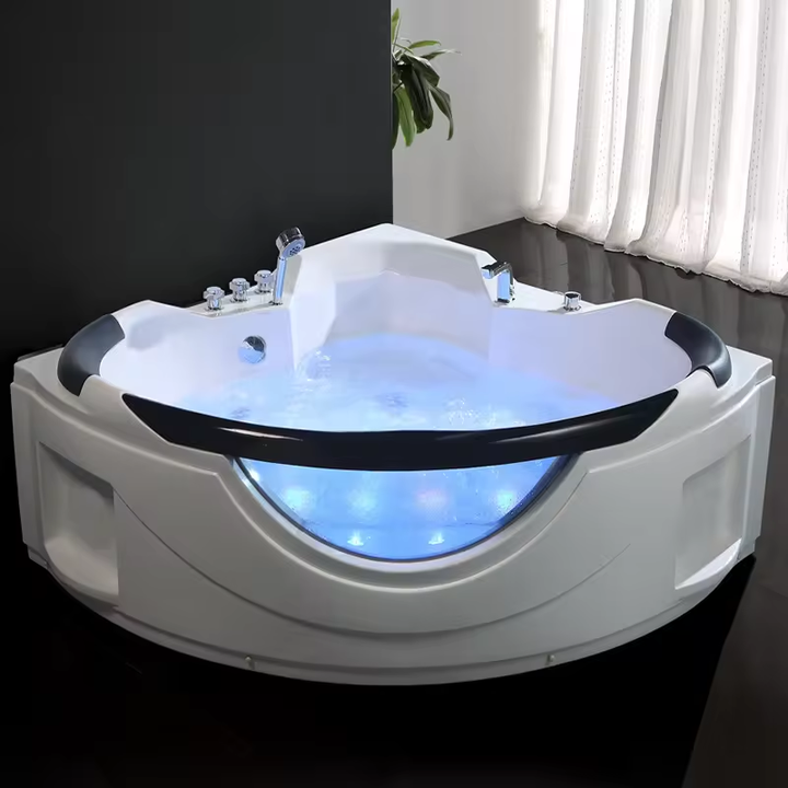 Jakuzzi Acrylic Luxury Glass Massage Bathtub with Hydro Jets Wholesale Price 1 piece MOQ 