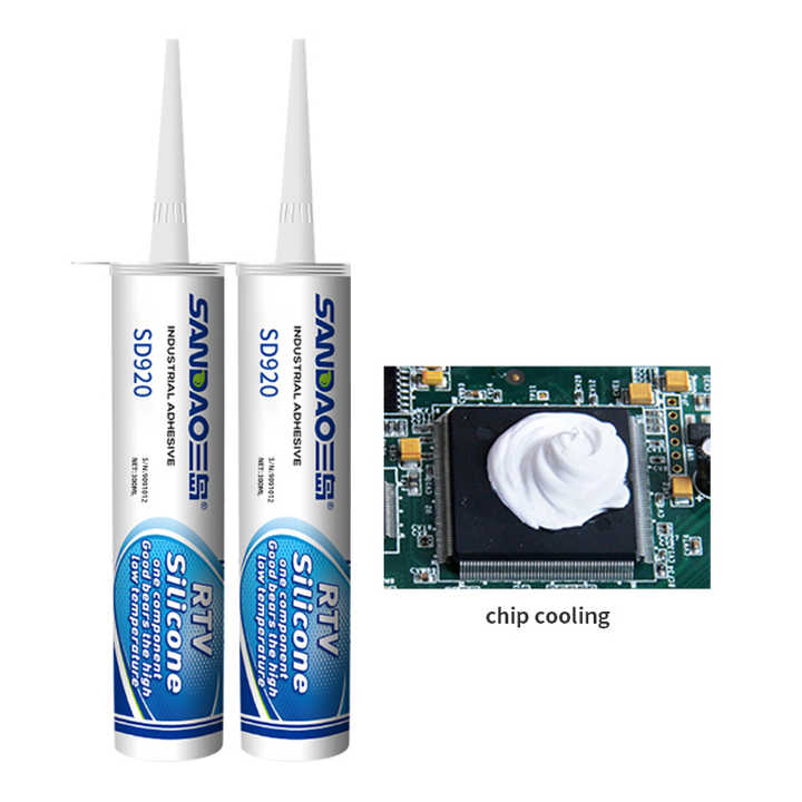 High Temperature Resistant White RTV Silicone Adhesive Silicone Rubber Thermal Conductive Adhesive for CPU Heatsink 