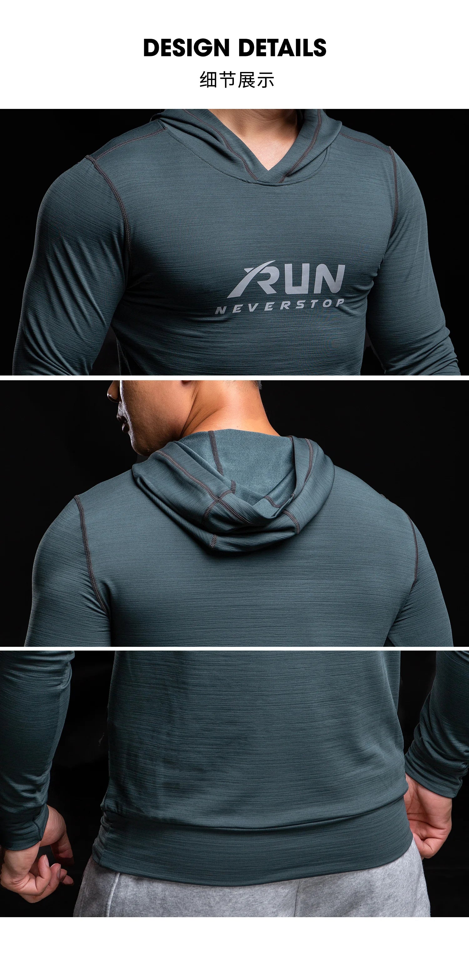 Áo Thun Nam Dài Tay Thể Thao Co Giãn Thoáng Khí