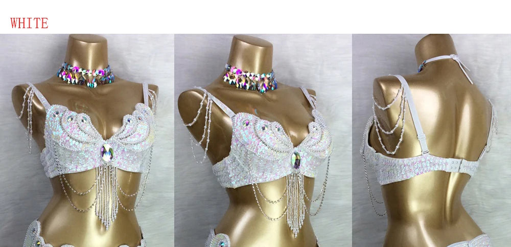 Áo Bra Múa Bụng Đính Hạt Sequin Gợi Cảm Sân Khấu - Daisan Mart