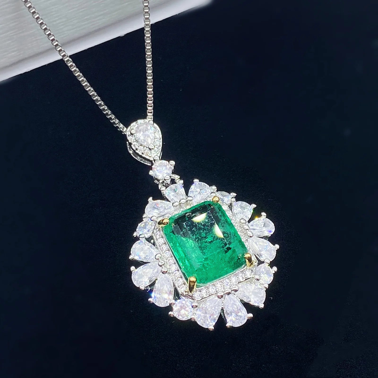 Dây Chuyền Sapphire Bạc 925 Cao Cấp Cho Nữ