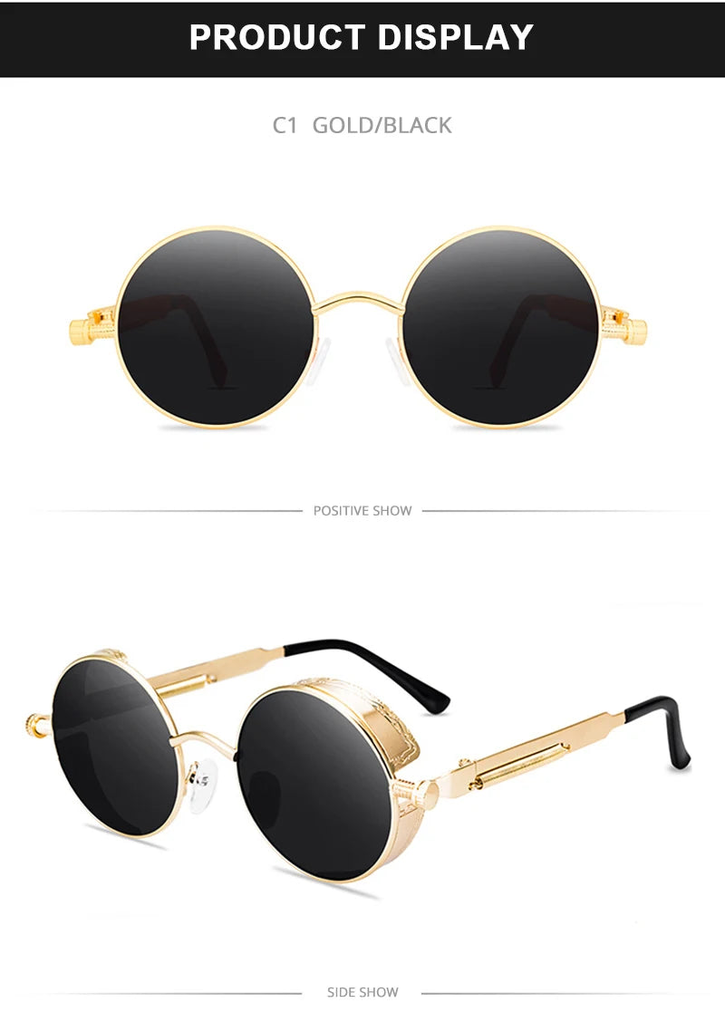 Kính Râm Cổ Điển Gothic Steampunk UV400 Nam Nữ - Daisan Mart