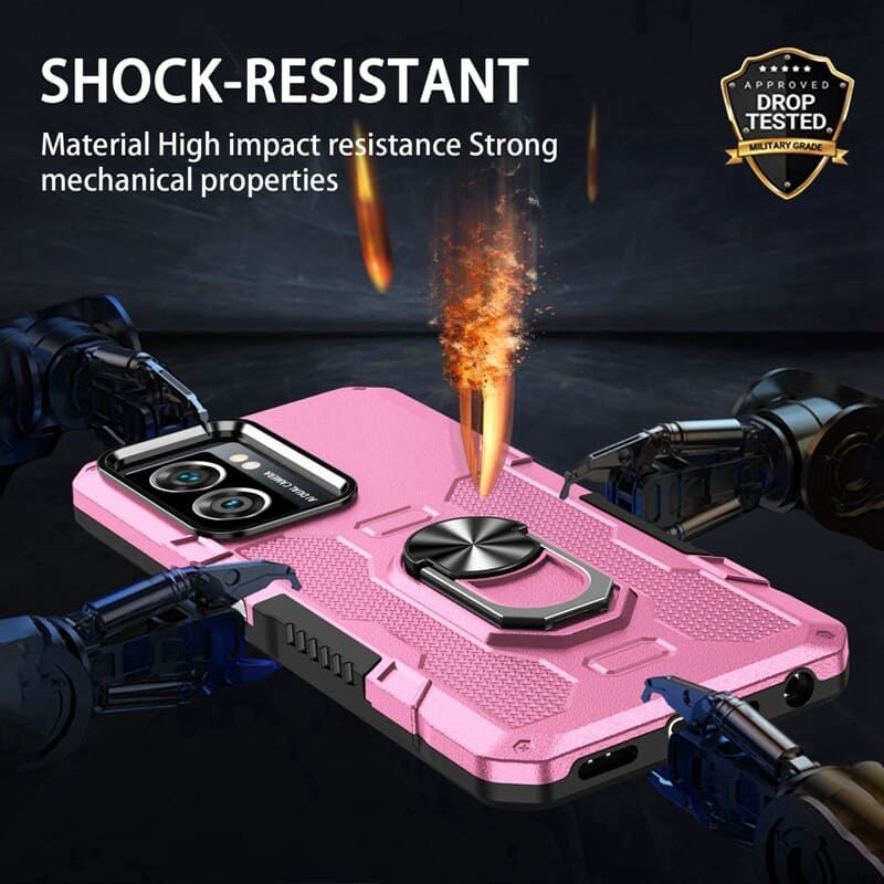 Wholesale High Quality TPU Phone Case Shockproof Anti-slip Magnetic Cover Built-in Wireless Charging Ring Holder for Oppo A57 