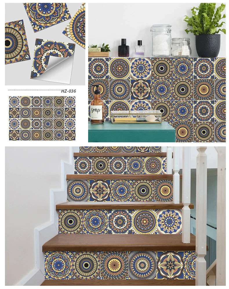 24pcs/set Light Color Tiles Sticker Wall Stickers Kitchen Bathroom Home Renovation Wallpaper Waterproof Self-adhesive Wall Decal
