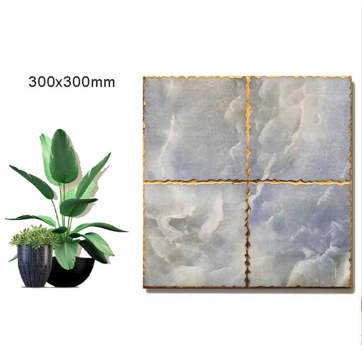 Anti-Slip Ceramic Floor Tiles 300x300 Gold Glitter
