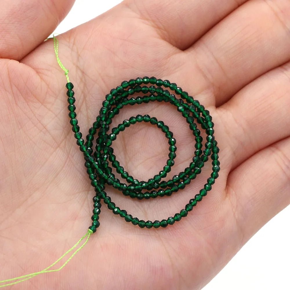 Natural faceted gemstone beads DIY bracelet