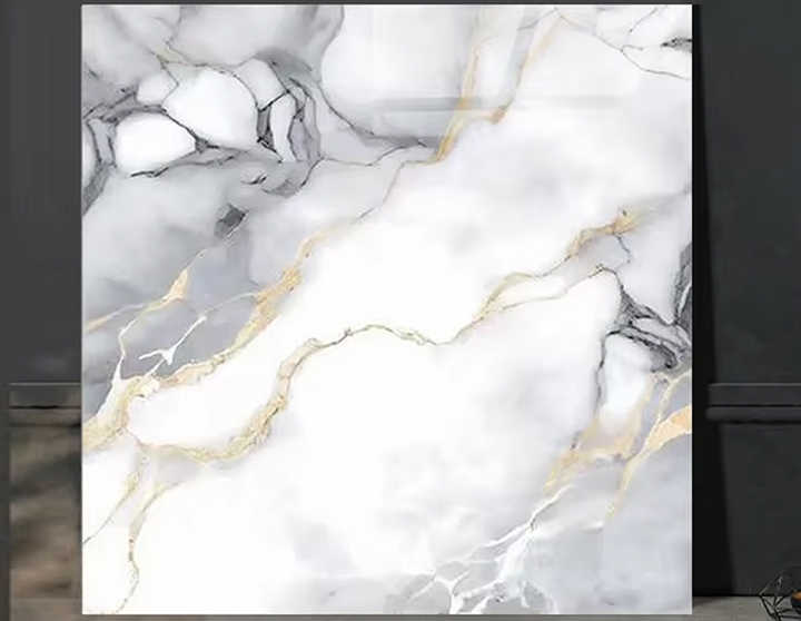 Foshan Ceramic Tile Factory Marble Pattern Floor Tiles 80x80 Carreaux Wall Tiles Glossy Yellow Floor Tiles