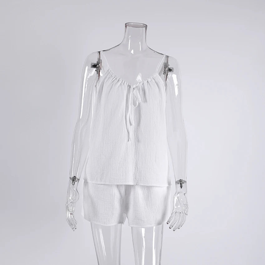 QINSI 2025 Cotton Pajamas Women Sexy Summer Straps