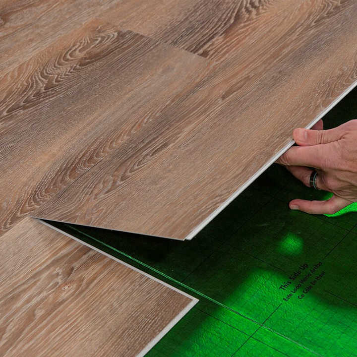 Pisos Click Lock Vinyl Plank Waterproof Vinyl Flooring Interlocking Floor Tiles Spc Click Vinyl Flooring with Ixpe 