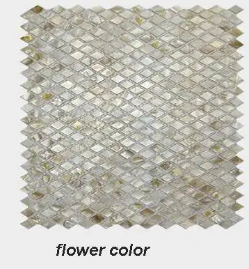 Rhombus Mother of Pearl Mosaic Tile Seashell Mosaic Tile for Wall Natural oyster Black butterfly Gold White Affordable - Daisan Mart