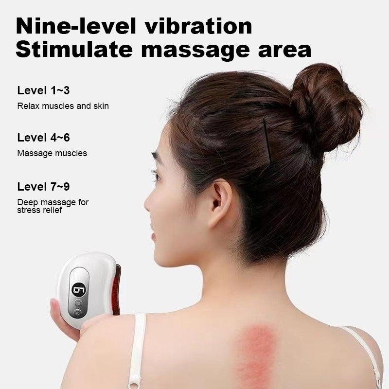 Máy lăn mát xa mặt Gua Sha điện toàn thân, bảng cạo gió đá Bian - Daisan Mart