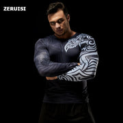 Men's Long Sleeve Bodycon Gym Sports T-Shirt
