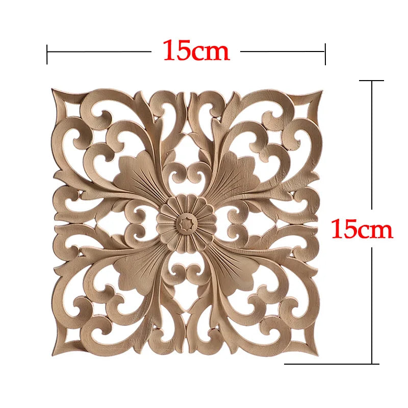 Wood Mouldings Wood Carving Door Onlay Wood Applique Wood Decal Antique Retro Modern Long Leaves Wooden Cabinet Furniture Corner