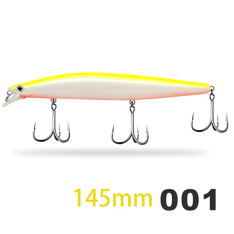 D1 Minnow Fishing Bait Suspending Floating 145mm/120mm Artificial Wobblers For Bass Tuna Flatfish