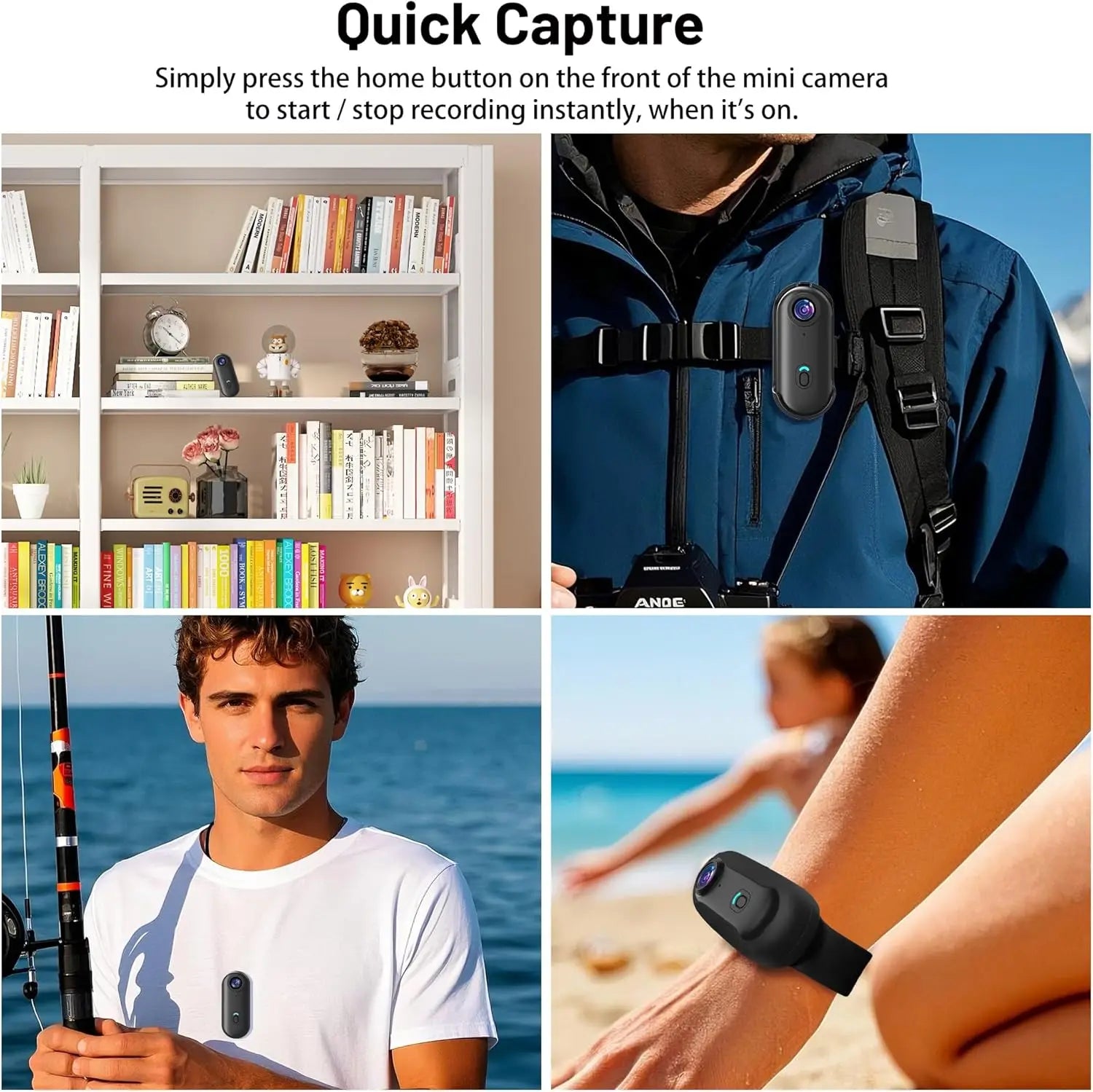 4K 128GB Mini Body Wearable Camera POV Recording Super Small