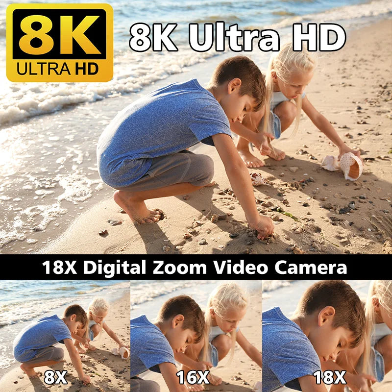 8K Professional Camera 120FPS Video Recording Mini YouTube