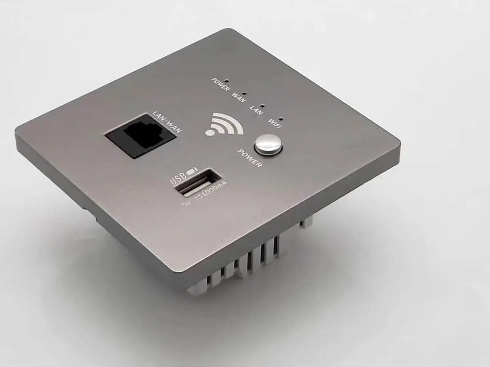 4 Colors 300M Wall Embedded Wireless WIFI AP Router PC Panel USB Outlet Wall Charger Smart Socket 5V 1000MA AC Power Supply