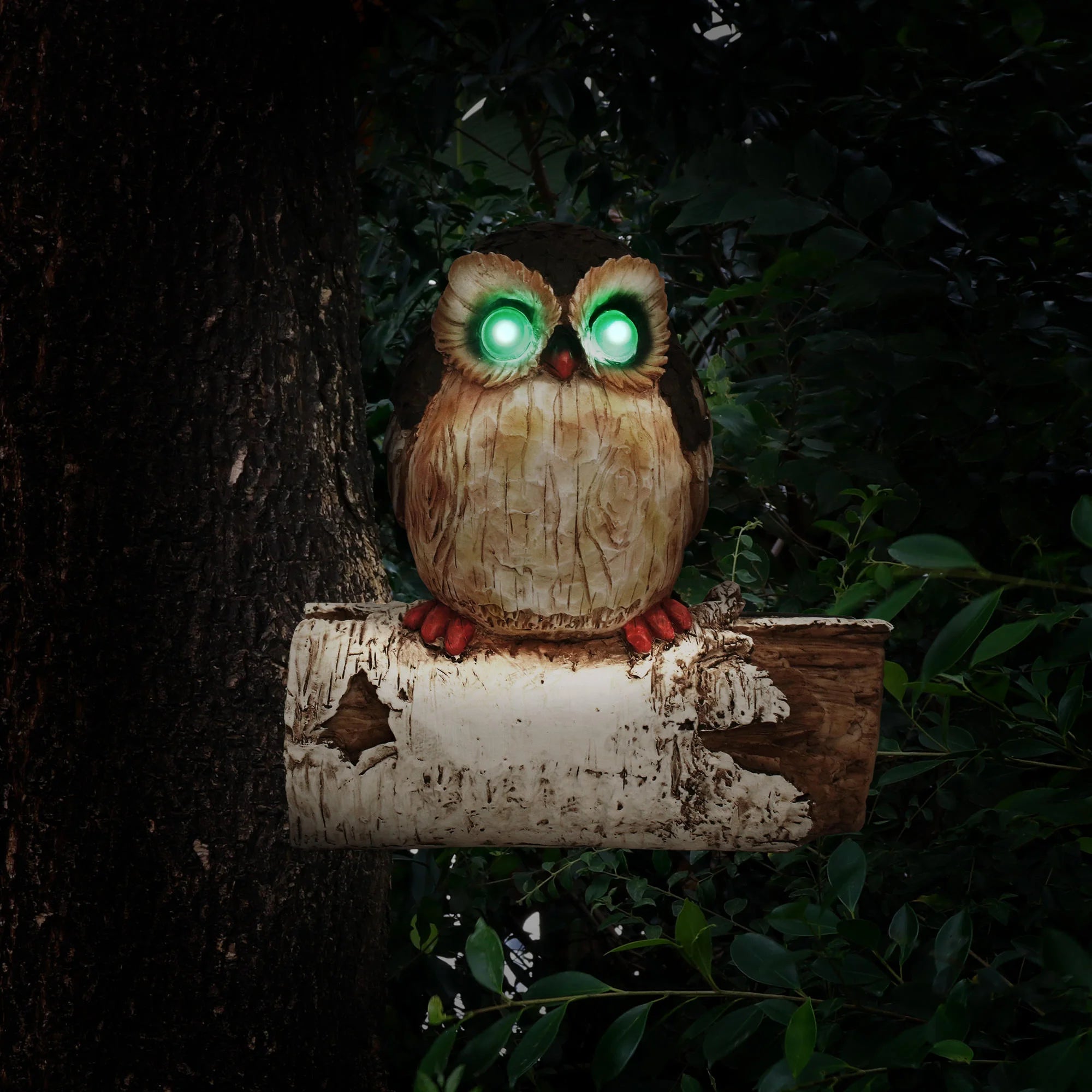 Owl-Shaped Resin Statue Anime-Themed Animal Figurine for Garden & Outdoor Display Painted Model for Home Decoration