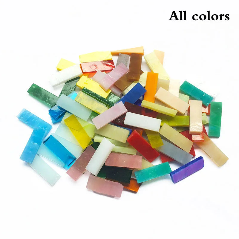 Thanh Mosaic Kính Tái Chế 7x21mm Trang Trí DIY 1000g