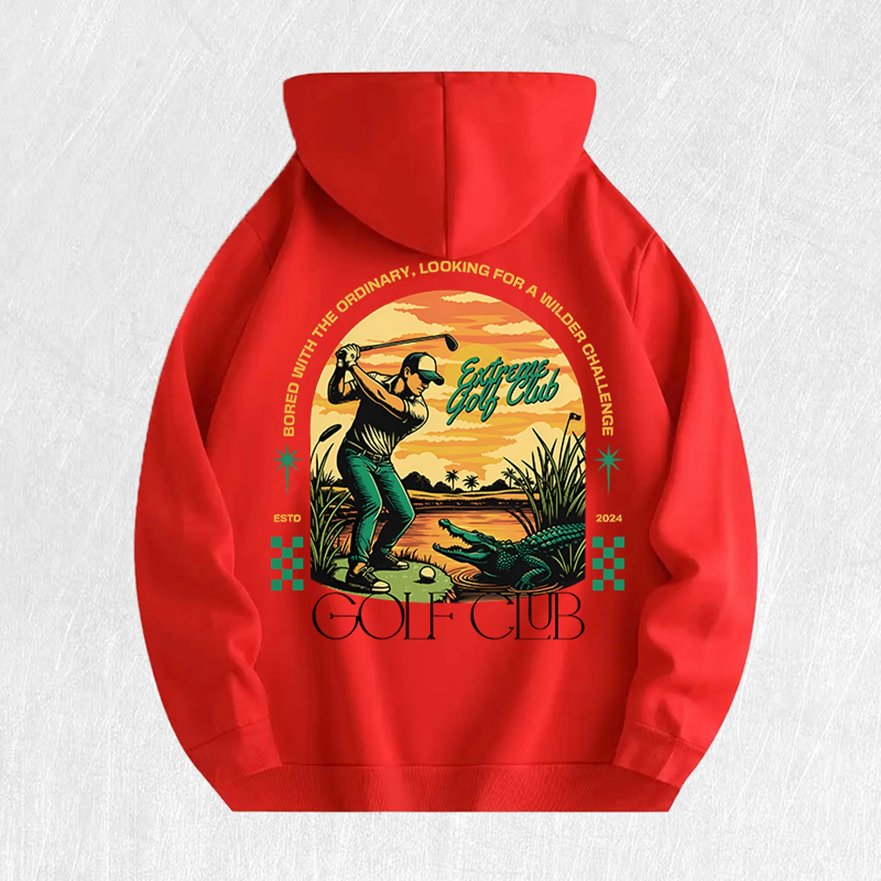 Golf Hoodie Multicolor Cotton Graphic from US Store