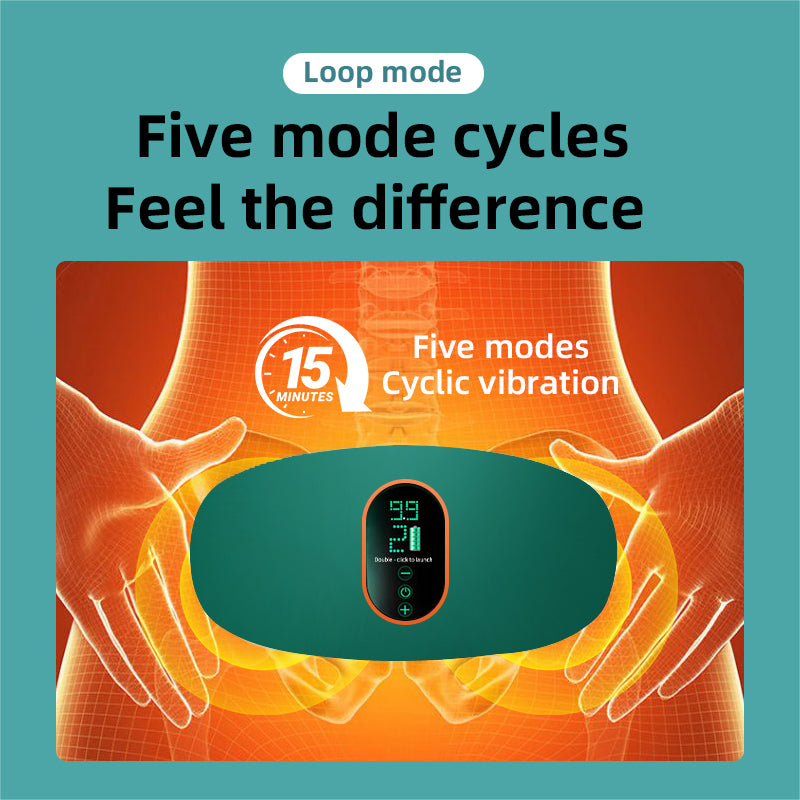 Wireless heating waist shaping belt with built-in abdominal massage and lumbar support to slim the belly 