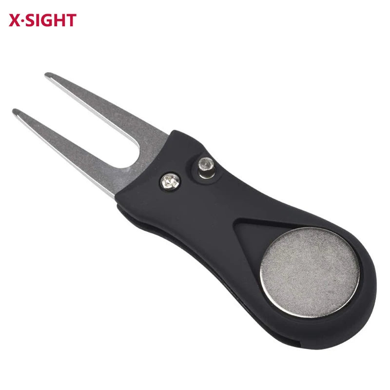 Golf Divot Repair Tool with Convenient Magnetic Marker