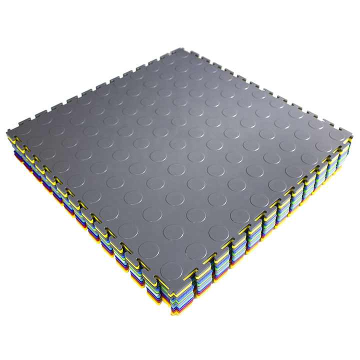 PVC plastic floor with coin pattern, anti-slip, surface design of industrial floor tiles 