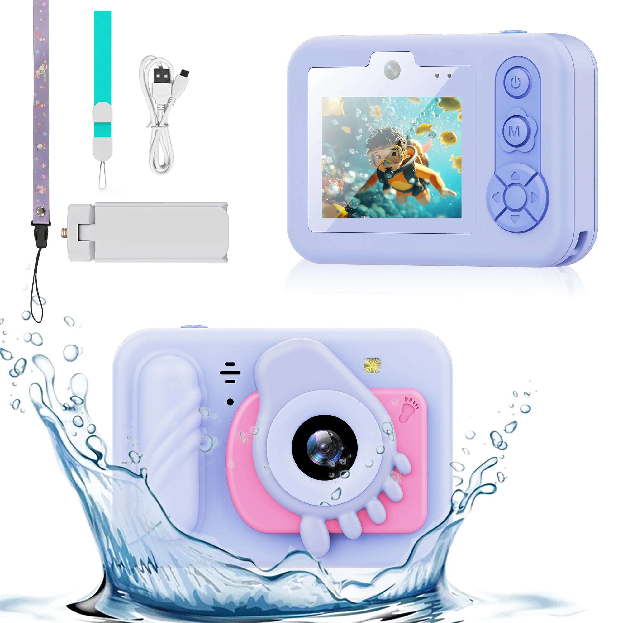 IP68 Waterproof Multi-Mode HD 1080P Camera for Kids