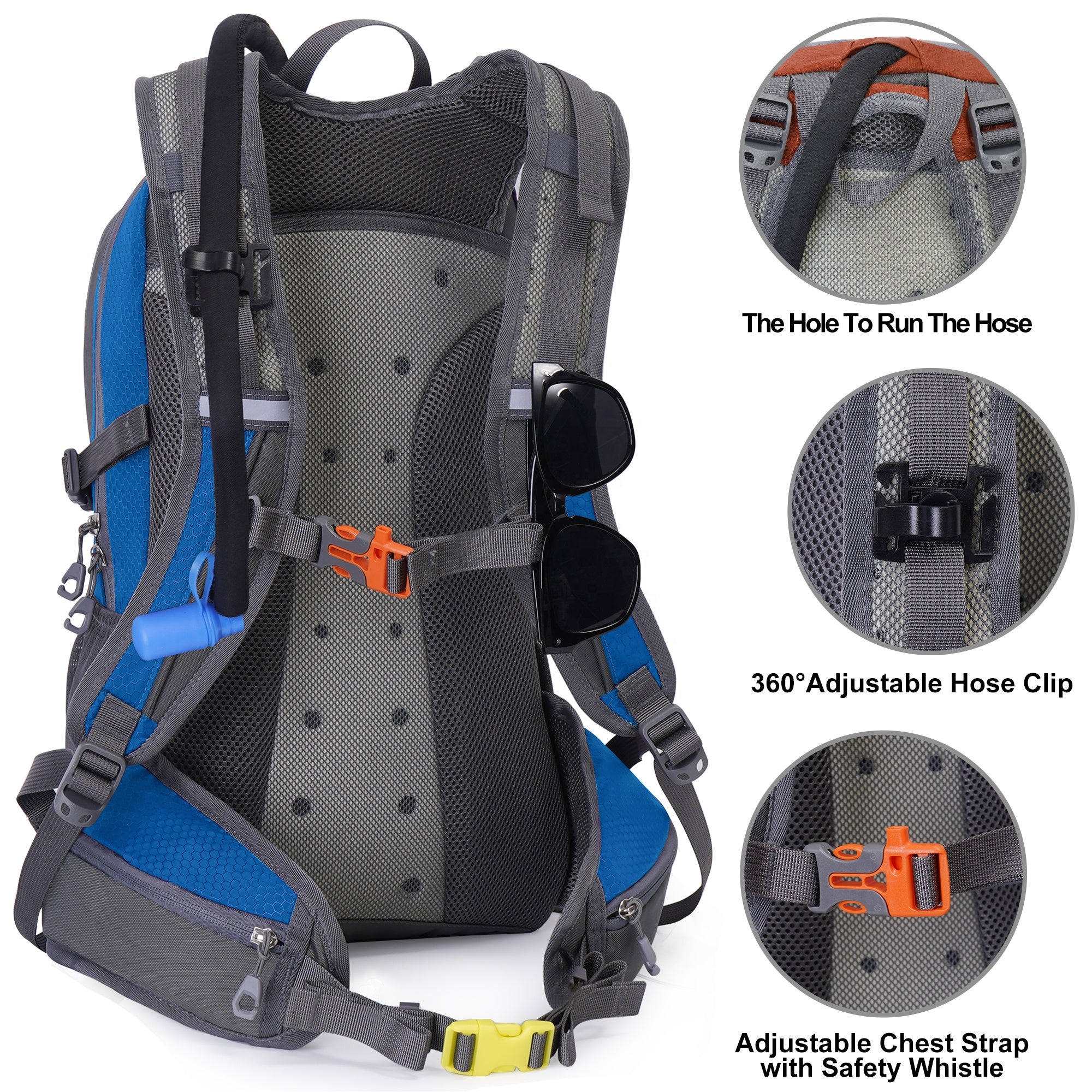 18L Mountaineering Backpack with Water Tank &amp; Trekking Pole Hook