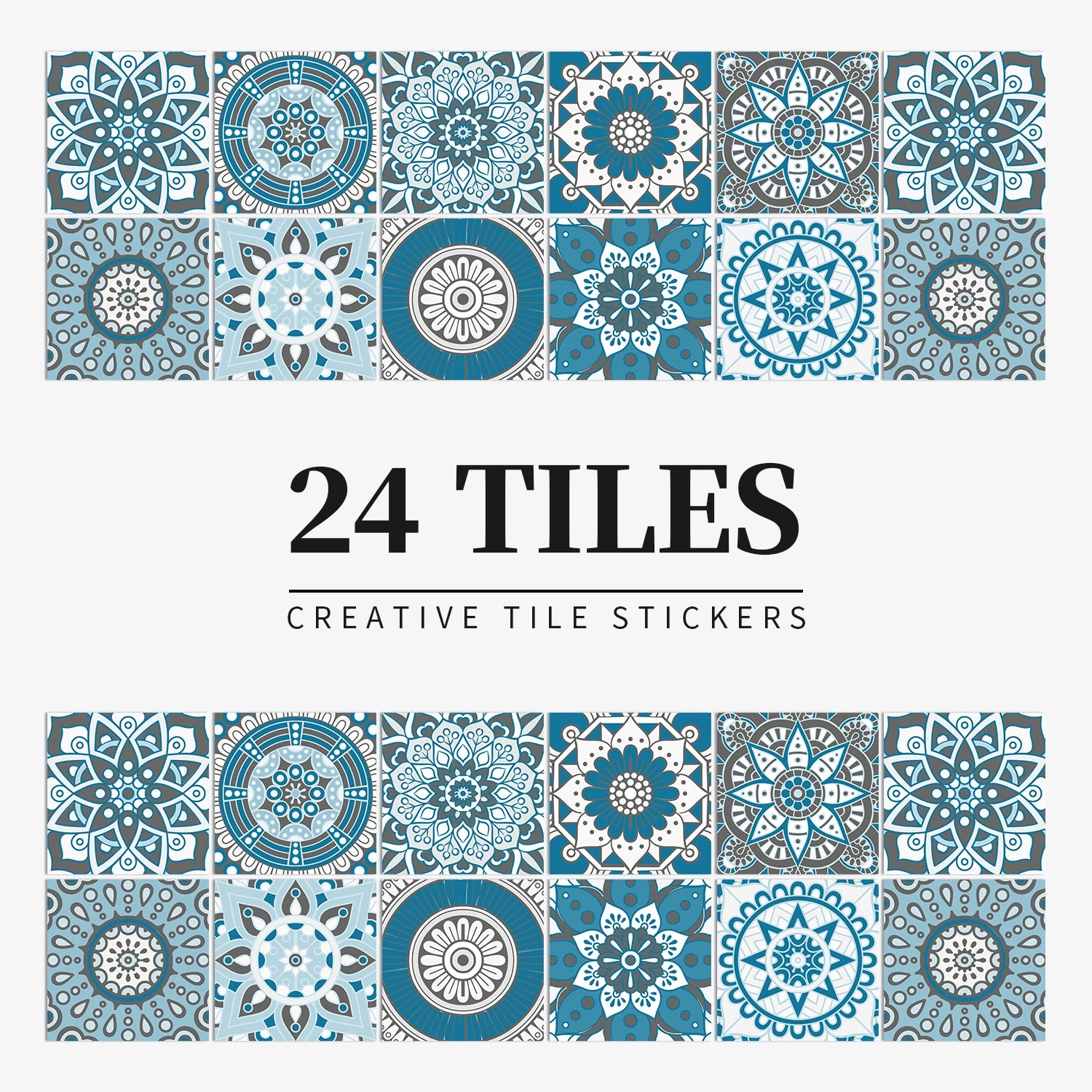 24pcs/set Light Color Tiles Sticker Wall Stickers Kitchen Bathroom Home Renovation Wallpaper Waterproof Self-adhesive Wall Decal