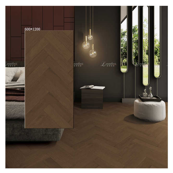 High Quality Wood Grain Ceramic Tiles 600x1200mm Anti-Sink Anti-Impact