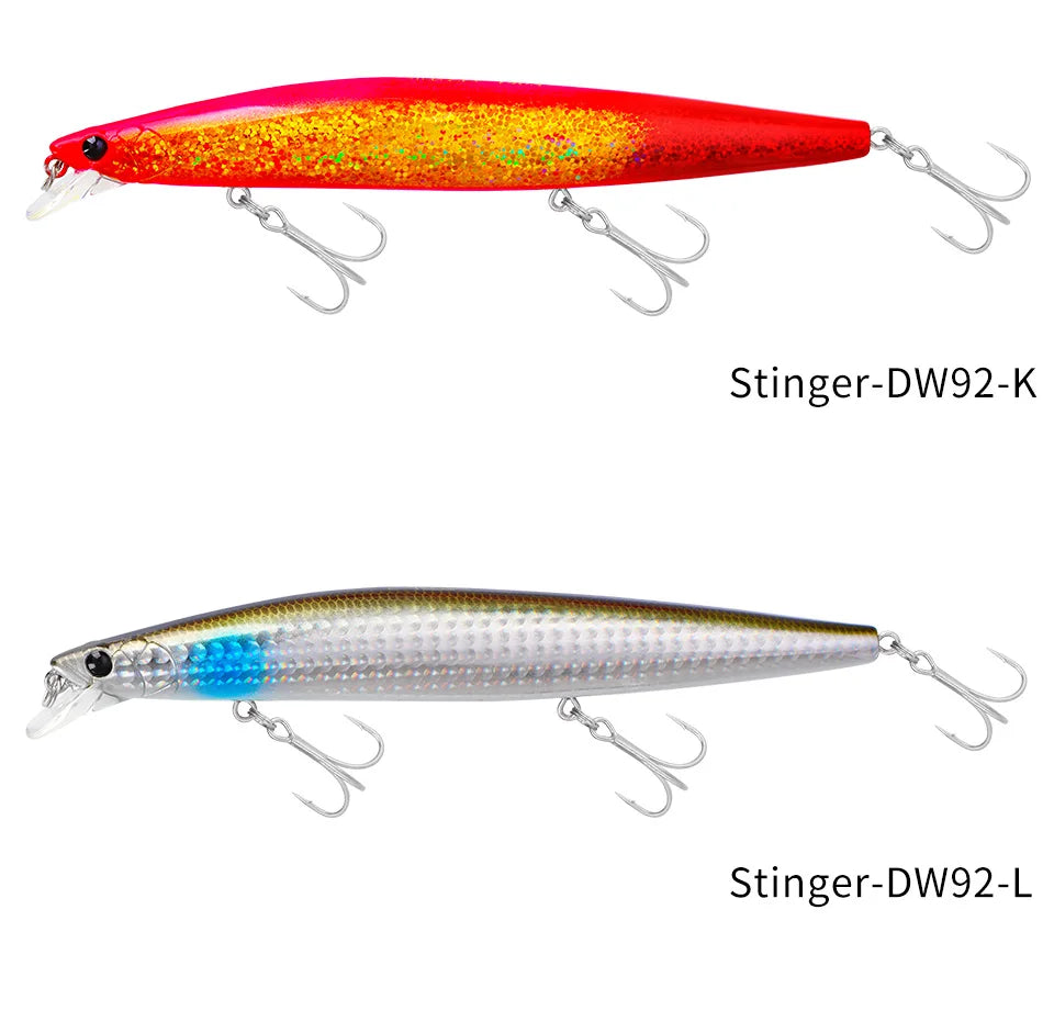 TSURINOYA 140mm 26g DW92 Sinking Minnow Saltwater Freshwater Black Bass Pike Bait Long Casting Sinker Weight Jerkbait Wobblers