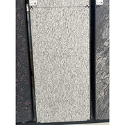 White modern glazed porcelain/ceramic wall and floor tiles for exterior decoration with fire brick accents 