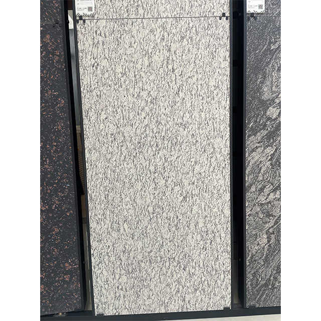 White modern glazed porcelain/ceramic wall and floor tiles for exterior decoration with fire brick accents 
