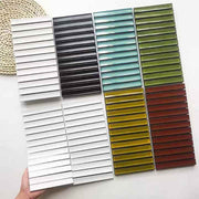 Modern glossy ceramic mosaic tiles for interior walls and floors in striped style decoration